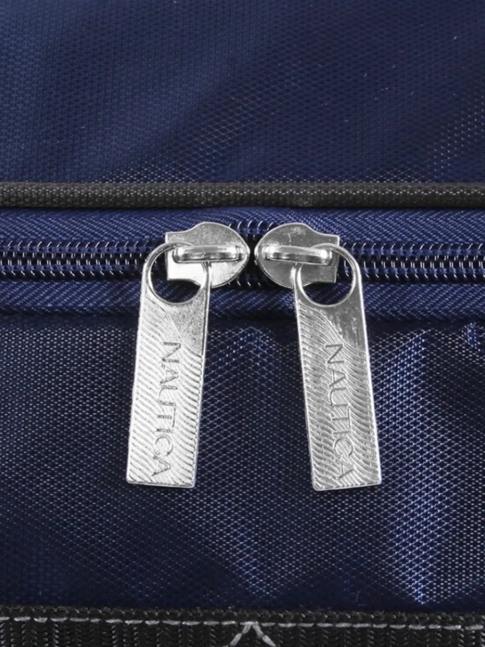 Nautical Dockside 22in Navy Duffle Bag w/Silver-tone Hardware - NEW